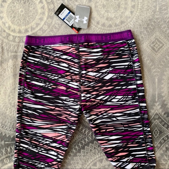 Under Armour Girls Heatgear Printed Leggings - Picture 8 of 8